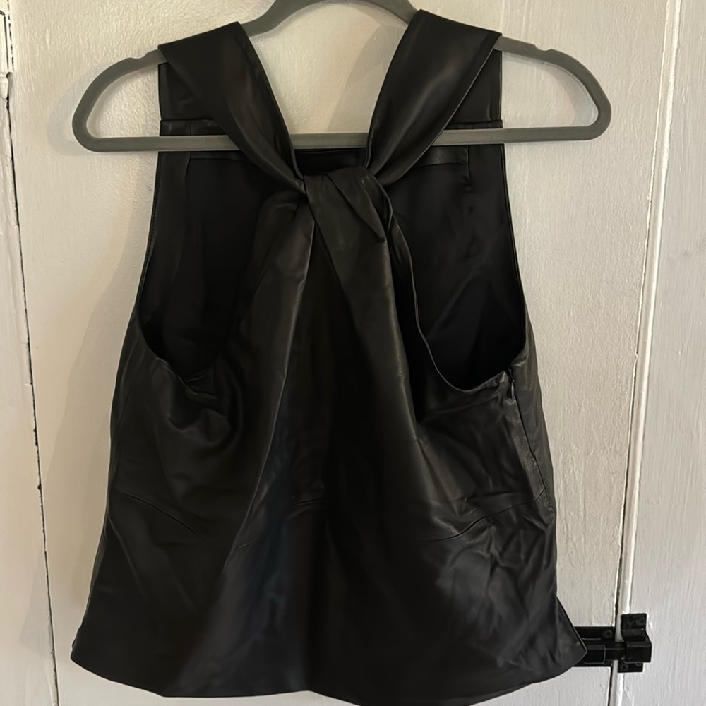Massimo Dutti 100% Leather Top